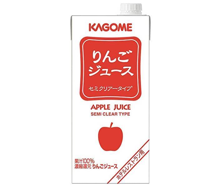 Kagome Apple Juice (for Hotel and Restaurant Use) 1L Paper Carton x 6 Bottles [Ships from Japan] 