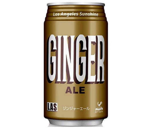 Tominaga Trading Kobe Foreign Settlement Las Ginger Ale 350ml Can x 24 [Ships from Japan]