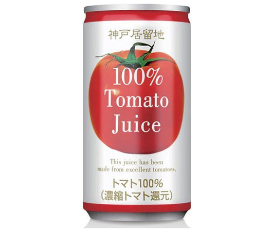 Tominaga Trading Kobe Foreign Settlement 100% Tomato Juice (Salted), 185g Can x 30 Cans [Ships from Japan] 