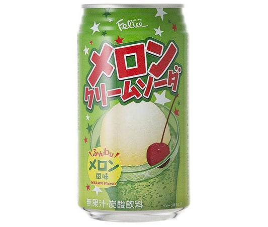 Tominaga Trading Felice Melon Cream Soda, 350ml Can x 24 [Ships from Japan] 