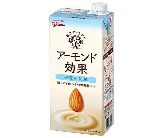 Glico Dairy Almond Effect Sugar-Free 1000ml Paper Carton x 6 Bottles [Ships from Japan] 