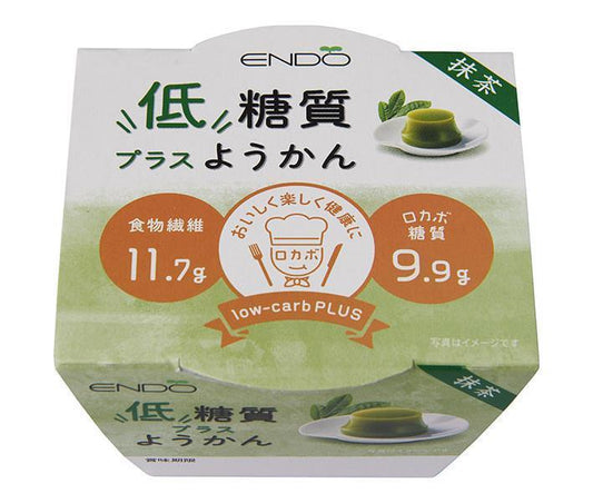 Endo Seian Low-Carb Plus Yokan, Matcha, 90g x 24 (6 x 4) pieces [Ships from Japan] 