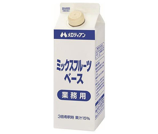 Melodian Mixed Fruit Base, 500ml Paper Carton x 12 Bottles [Ships from Japan] 