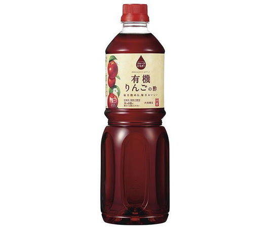 Uchibori Brewing Organic Apple Cider Vinegar, 1L PET Bottle x 12 [Ships from Japan] 