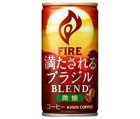 Kirin FIRE Satisfying Brazil Blend, Lightly Sweetened, 185g Can x 30 Cans [Ships from Japan] 