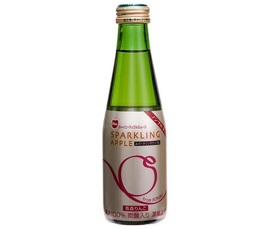 Aomori Prefecture Apple Juice, Shiny Sparkling Apple, 200ml Bottles x 24 Bottles [Ships from Japan] 