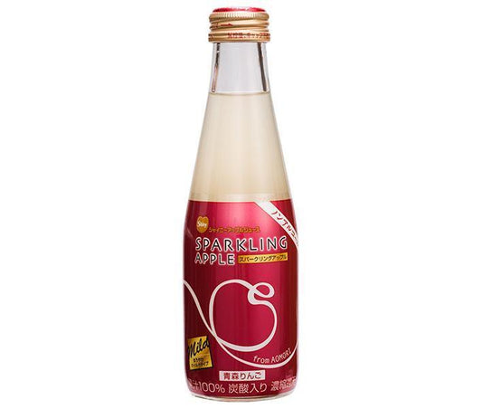 Aomori Prefecture Apple Juice, Shiny Sparkling Apple, Mild, 200ml Bottles x 24 Bottles [Ships from Japan] 