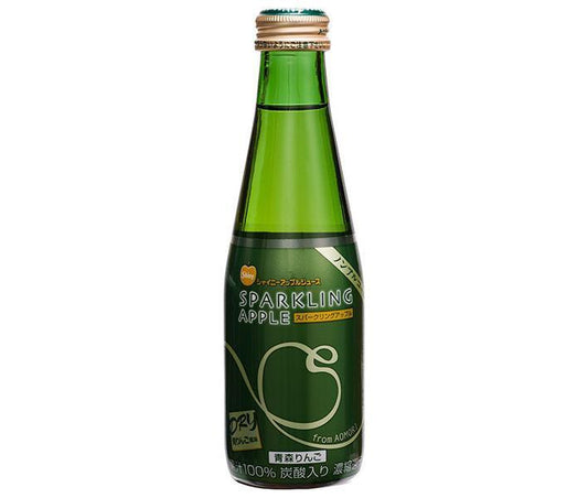 Aomori Prefecture Apple Juice, Shiny Sparkling Apple Dry, 200ml Bottles x 24 Bottles [Ships from Japan] 