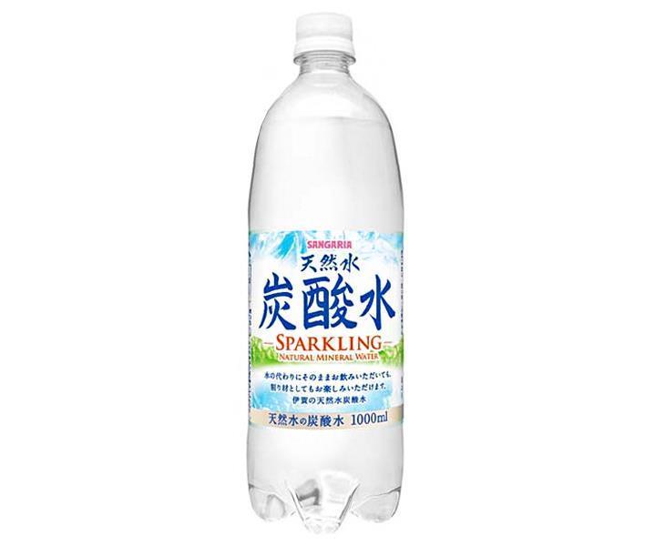 Sangaria Iga Natural Mineral Water, Carbonated Water, 1L PET Bottle x 12 Bottles [Ships from Japan] 
