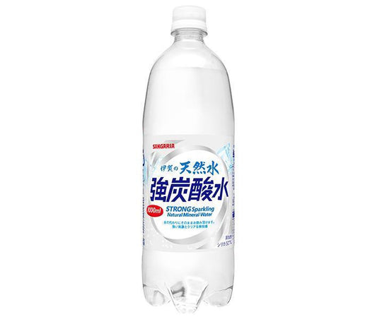 Sangaria Iga Natural Mineral Water, Strong Carbonated Water, 1L PET Bottle x 12 Bottles [Ships from Japan] 