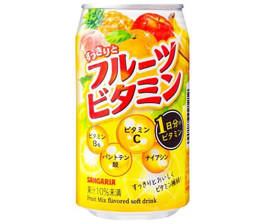 サンガリア すっきりとフルーツビタミン 340g缶×24本入【日本出荷】