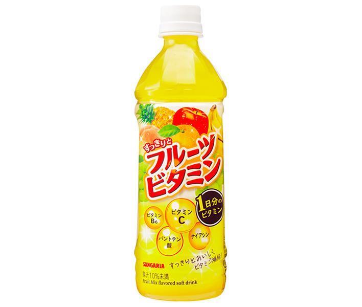 Sangaria Refreshing Fruit Vitamin 500ml PET bottle x 24 pieces [Shipped in Japan]