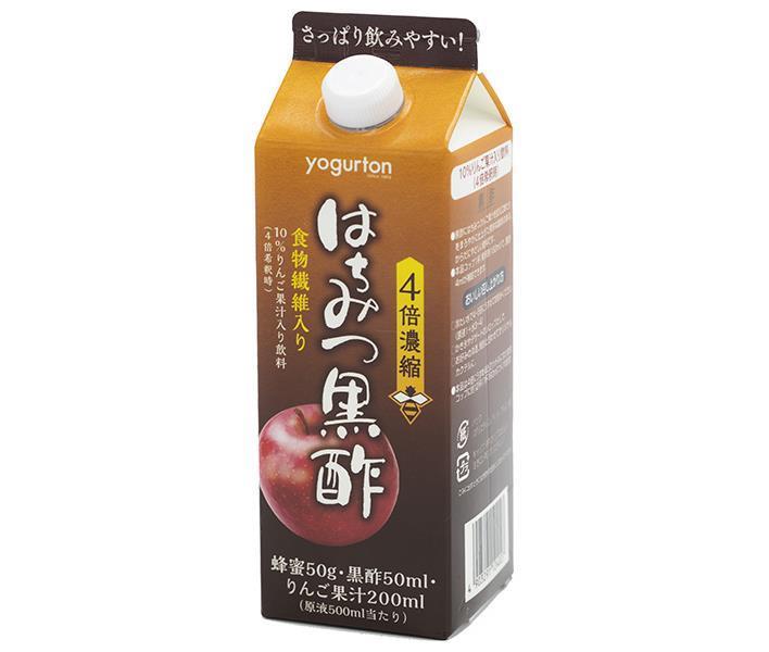 Yogurtton Dairy Honey Black Vinegar 4x Concentrated 500ml Paper Pack x 15 Bottles [Shipped in Japan]