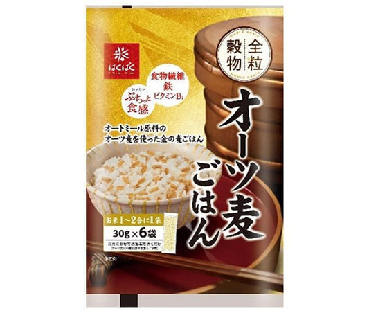 はくばく オーツ麦ごはん (30g×6)×6袋入【日本出荷】