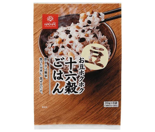 Hakubaku Beans and 16-grain rice 180g (30g x 6 bags) x 6 bags [Shipped in Japan]