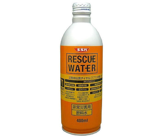 Shimizu Foods (SSK) RESCUE WATER (Rescue Water) Emergency Disaster Drinking Water 480ml Bottle Can x 24 [Shipped in Japan]