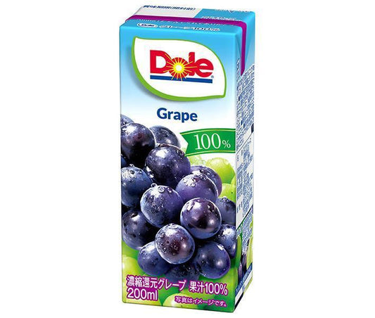 Snow Brand Megmilk Dole Grape 100% 200ml Paper Carton x 18 [Ships from Japan] 