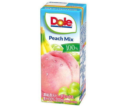Snow Brand Megmilk Dole Peach Mix 100% 200ml Paper Carton x 18 [Ships from Japan] 