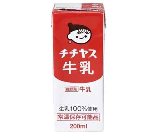 Chichiyasu Chichiyasu Milk 200ml Paper Carton x 24 Bottles [Ships from Japan] 