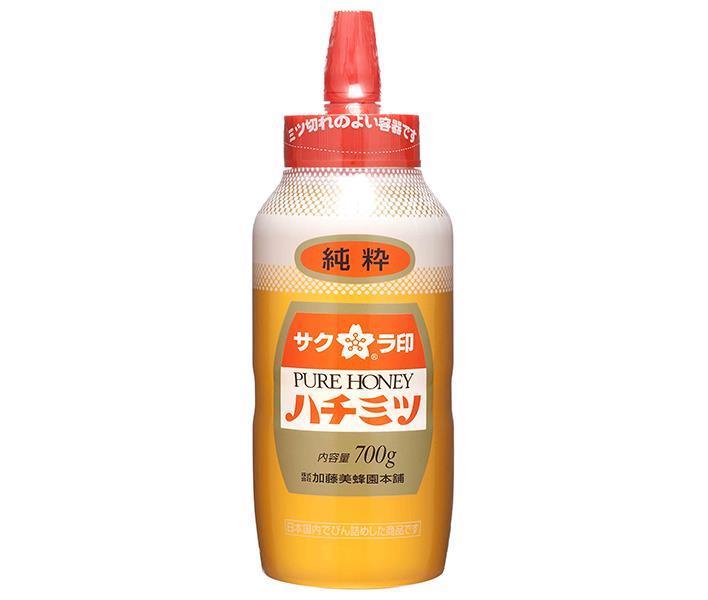 加藤美蜂園 サクラ印 純粋ハチミツ 700g×12本入【日本出荷】