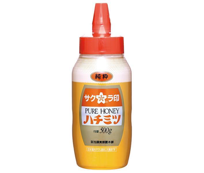Kato Bee Garden Sakura Brand Pure Honey, 500g x 12 bottles [Ships from Japan] 