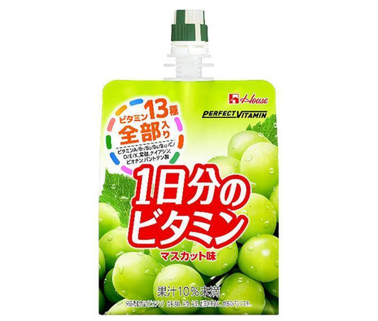 House Wellness PERFECT VITAMIN One Day's Worth Vitamin Jelly, Muscat Flavor, 180g Pouch x 24 Packs [Ships from Japan] 