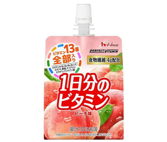 House Wellness PERFECT VITAMIN, 1 Day's Worth of Vitamin Jelly with Dietary Fiber, 180g Pouch x 24 [Ships from Japan] 