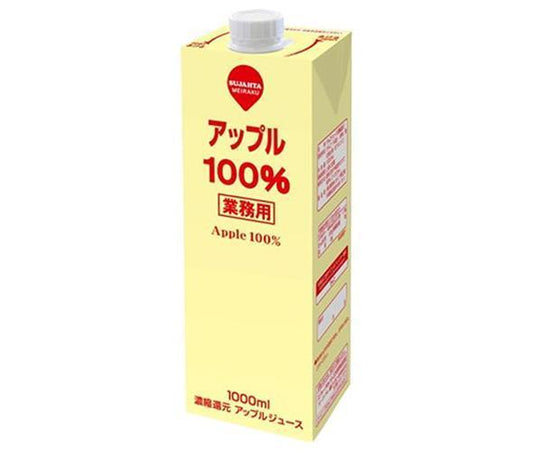 Sujata Commercial Apple 1000ml Paper Carton x 6 Bottles [Ships from Japan] 