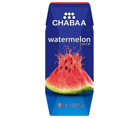 HARUNA CHABAA 100% Juice Watermelon (Prisma Container) 180ml paper pack x 36 pieces [Shipped in Japan]