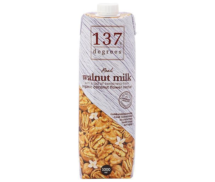 HARUNA 137 Degrees Walnut Milk, 1000ml Paper Carton x 12 [Ships from Japan] 