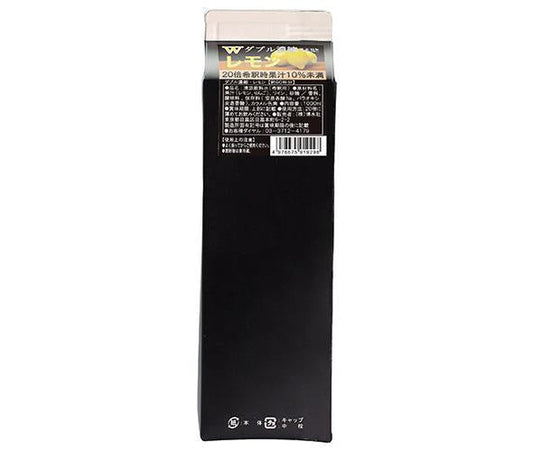 Hakusuisha Double Lemon Concentrate, 1000ml Paper Carton x 12 Bottles [Ships from Japan] 