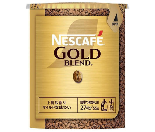 Nestle Japan Nescafé Gold Blend Eco & System Pack [Barista Refill] 55g x 12 [Ships from Japan] 
