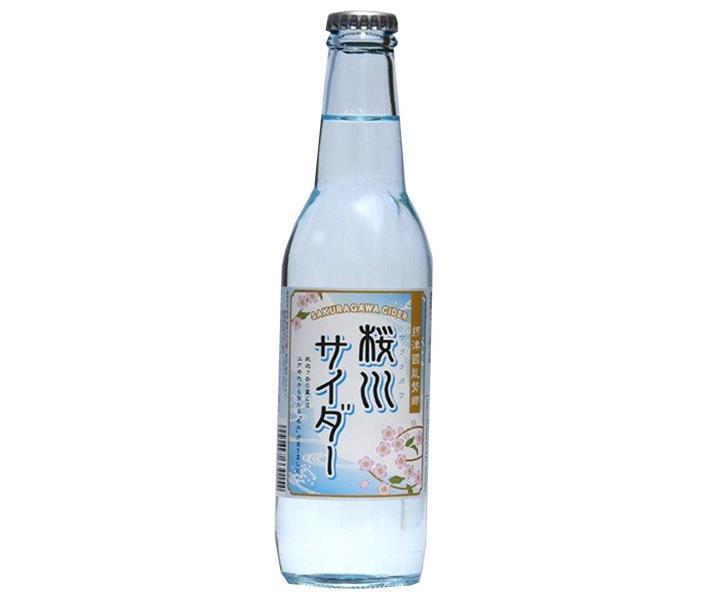 能勢酒造 桜川サイダー 330ml瓶×24本入【日本出荷】