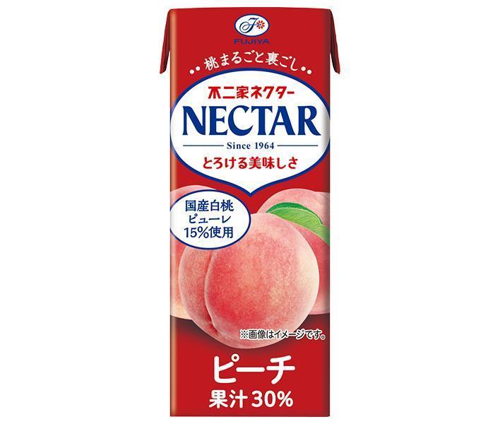 Fujiya Nectar Peach 200ml Paper Carton x 24 Bottles [Ships from Japan] 