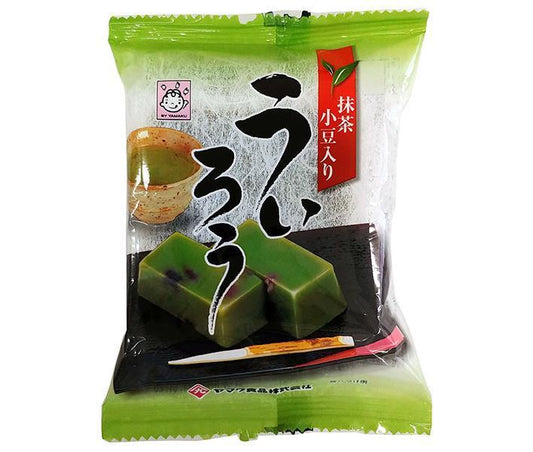 Yamaku Foods Uiro with Matcha and Red Beans, 100g x 12 bags [Ships from Japan] 