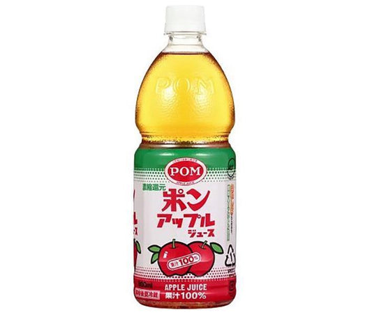 えひめ飲料 POM(ポン) アップルジュース 100% 800mlペットボトル×6本入【日本出荷】
