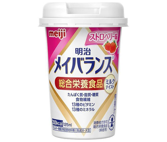 Meiji Meiji Mei Balance Mini Cup Strawberry Flavor 125ml Cup x 24 [Shipped in Japan]