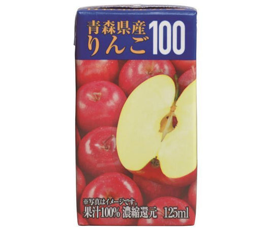Kyoshin Farm Aomori Apples 100g, 125ml Paper Carton x 24 [Ships from Japan] 