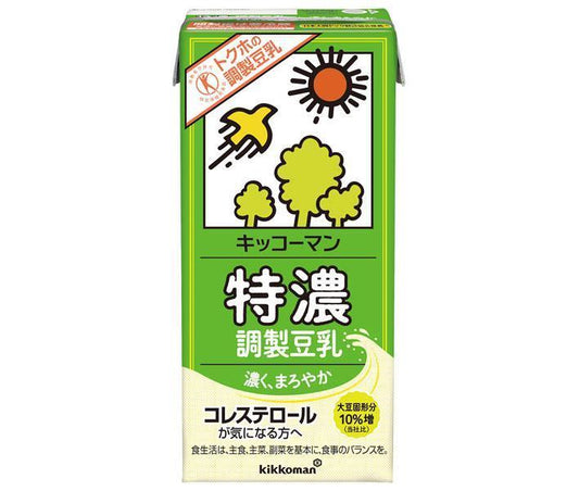 Kikkoman Extra Rich Soy Milk [Food for Specified Health Uses (FOSHU)] 1000ml Paper Carton x 12 (6 x 2) [Ships from Japan] 
