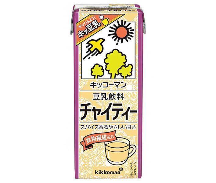 Kikkoman Soy Milk Chai Tea, 200ml Paper Carton x 18 [Ships from Japan] 