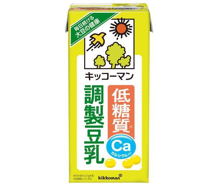 Kikkoman Low-Carb Soy Milk, 1000ml Paper Carton x 12 (6 x 2) [Ships from Japan] 