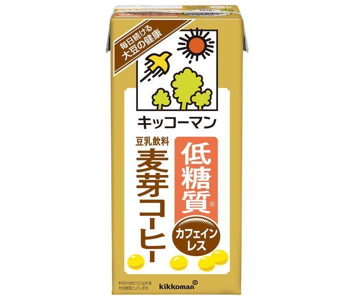 Kikkoman Low-Carb Soy Milk Malt Coffee, 1000ml Paper Carton x 12 (6 x 2) [Ships from Japan] 