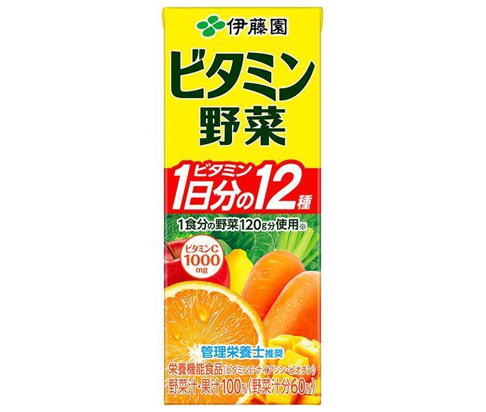 Ito En Vitamin Vegetables 200ml Paper Pack x 24 Bottles [Ships from Japan] 