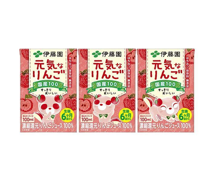 Ito En Domestic 100 Genki Apples (100ml paper x 3 packs) x 12 (6 x 2) [Ships from Japan] 