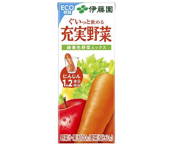 Itoen Complete Vegetables Green and Yellow Vegetables Mix 200ml paper pack x 24 pieces [shipped in Japan]