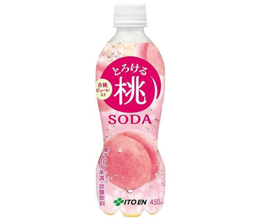 Itoen Melting Peach Soda 450ml plastic bottle x 24 pieces [shipped in Japan]