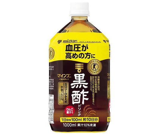 Mizkan Minds (Maidinzu) Black Vinegar Drink [Food for Specified Health Uses (FOSHU)] 1L PET Bottle x 6 [Ships from Japan] 