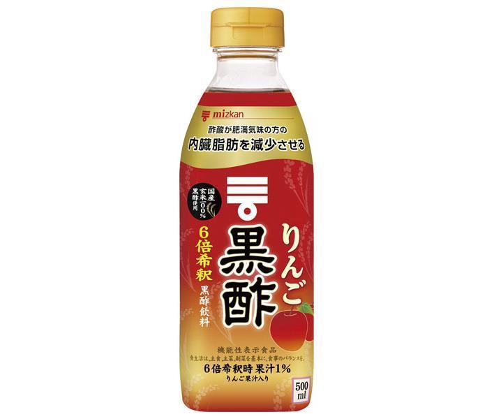 Mitsukan Apple Black Vinegar [Food with Functional Claims] 500ml PET bottles x 6 bottles [Shipped in Japan]
