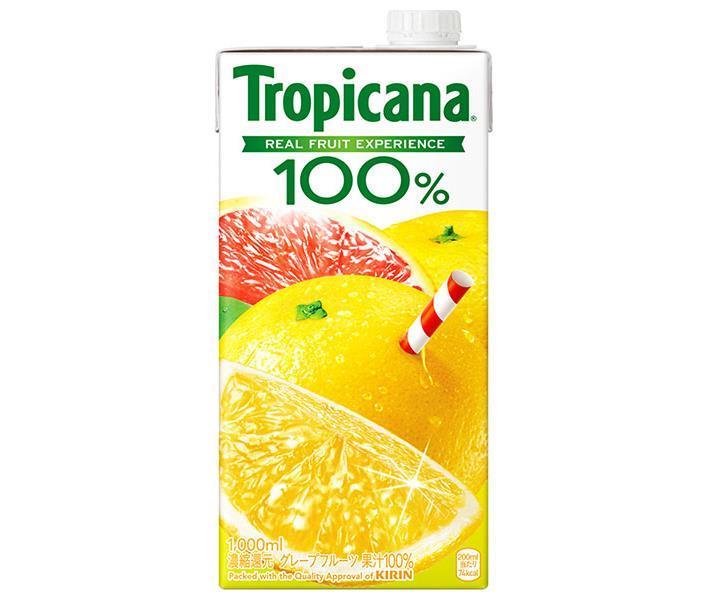 Kirin Tropicana 100% Grapefruit 1000ml Paper Carton x 6 Bottles [Ships from Japan] 
