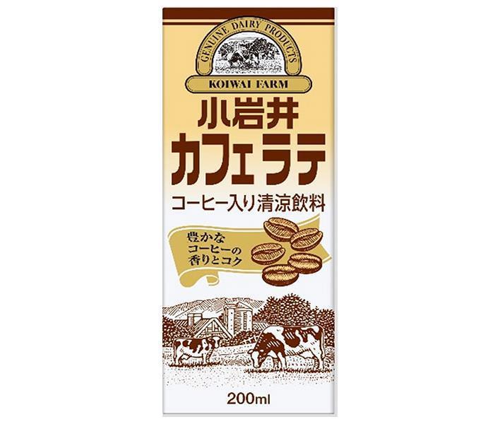 Koiwai Dairy Koiwai Cafe Latte 200ml paper pack x 24 bottles [shipped in Japan]